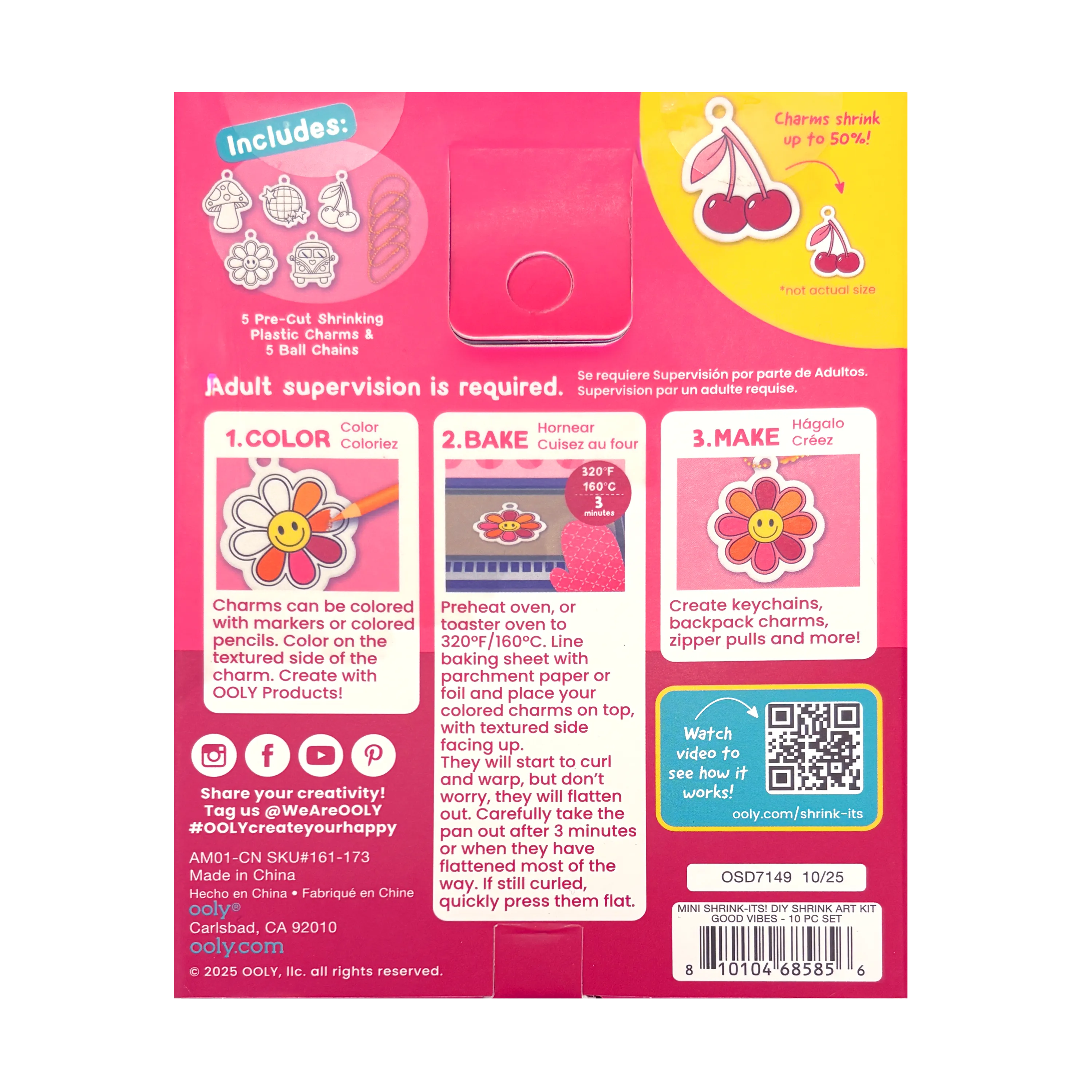 Mini Shrink-Its! DIY Shrink Art Kit - Good Vibes