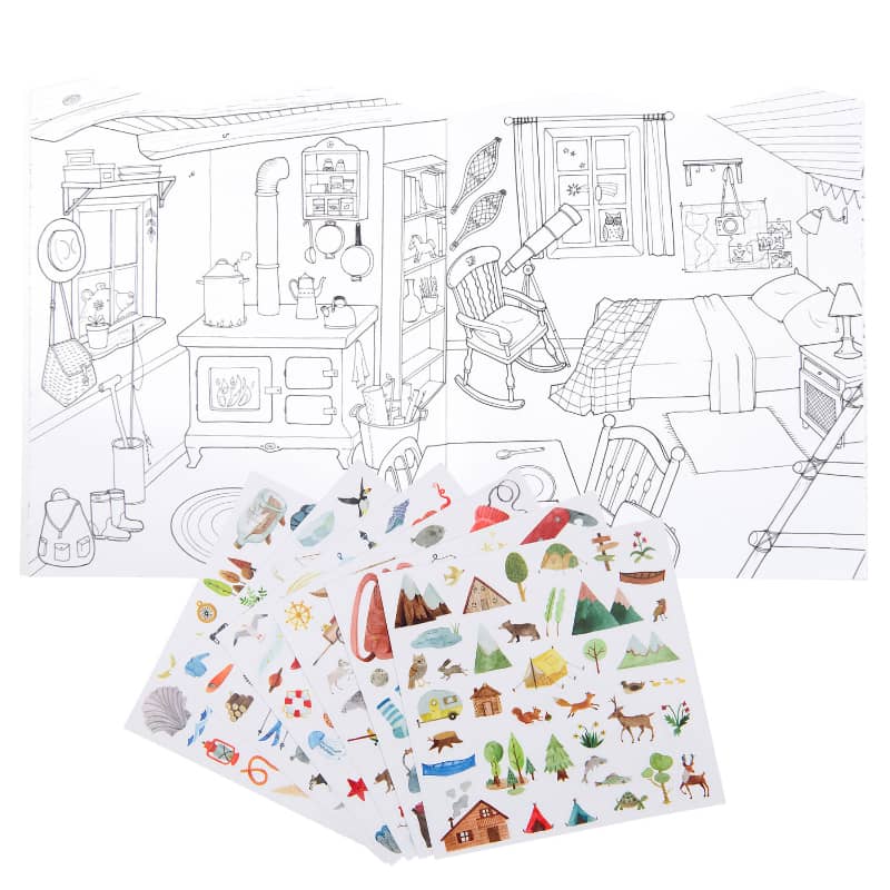 Explorer Theme Coloring Books & Stickers