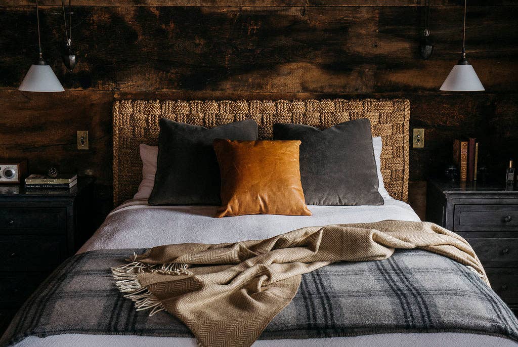 Herringbone w/ Cashmere Throws: NEW! Raw Honey