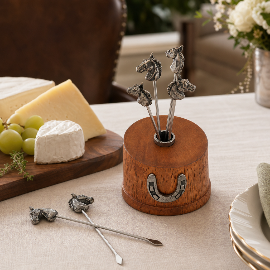Equestrian Cheese Pick Set