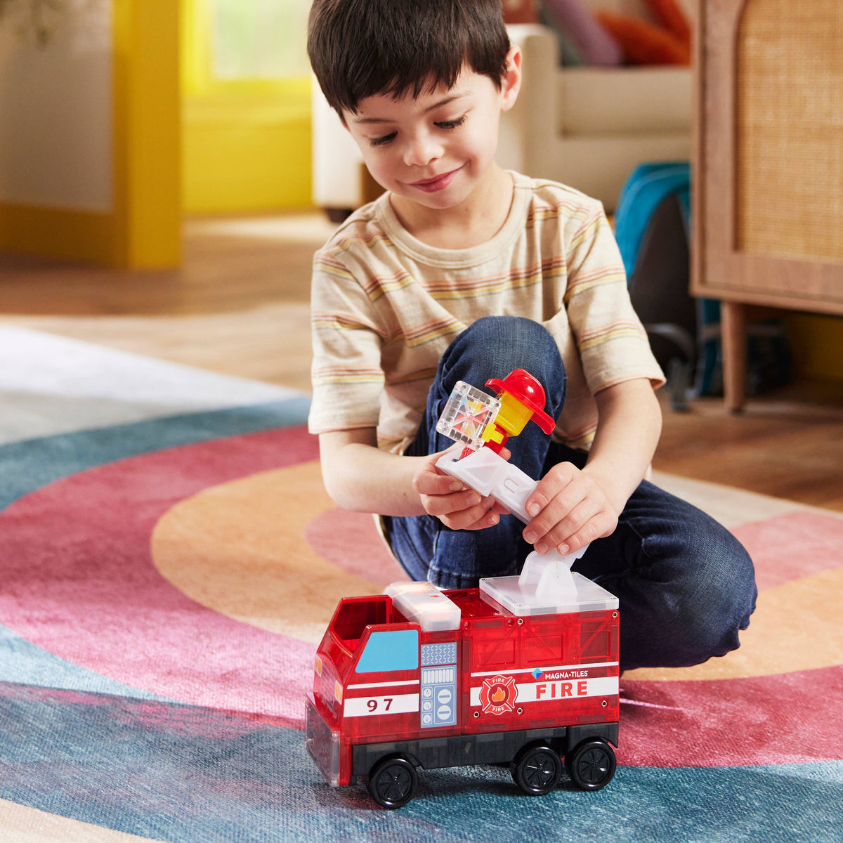 Magna-Tiles Fire Station 50-Piece Set