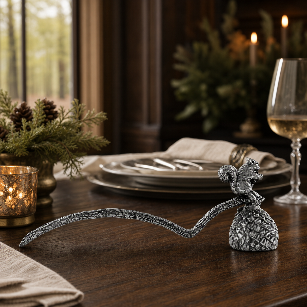 Pewter Squirrel Candle Snuffer