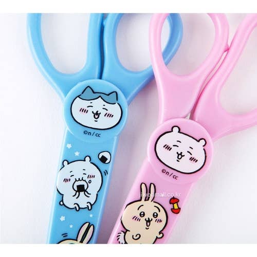 Chiikawa Scissors with Safety Cover Cap - Blue