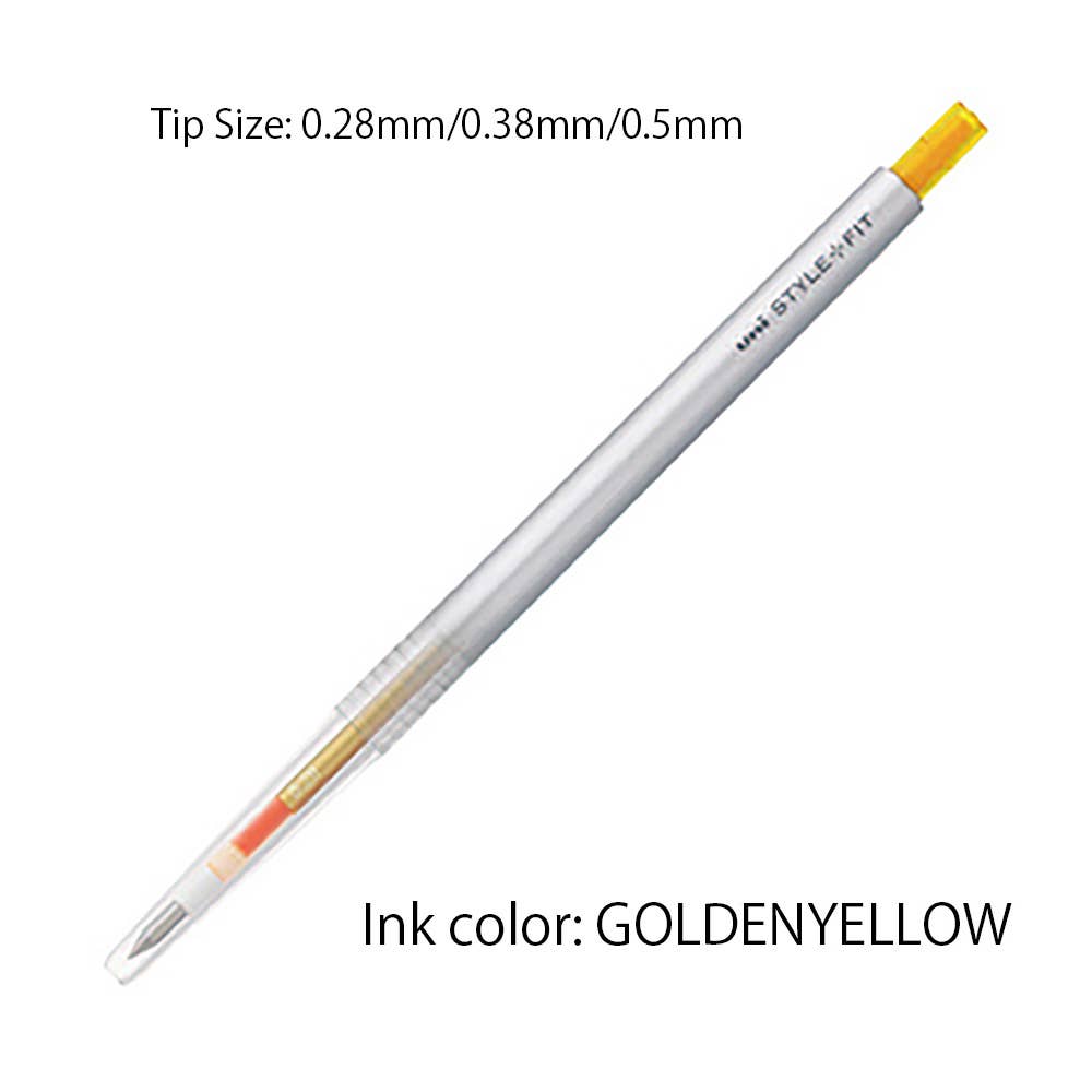 Blue Black UNI MITSUBISHI STYLE FIT SINGLE COLOR SLIM GEL PEN / 0.38mm