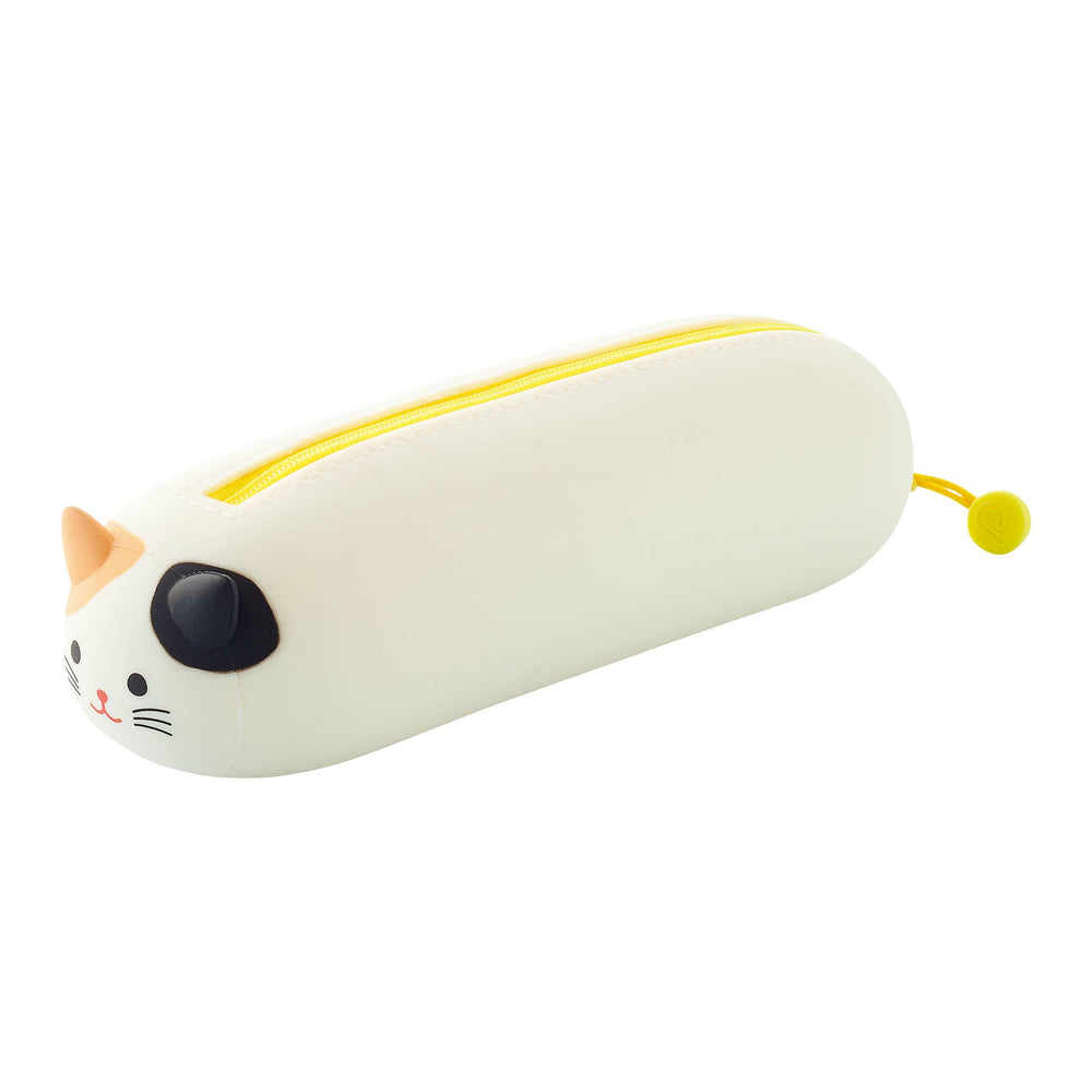 PuniLabo Lying Down Zipper Pouch: Calico Cat