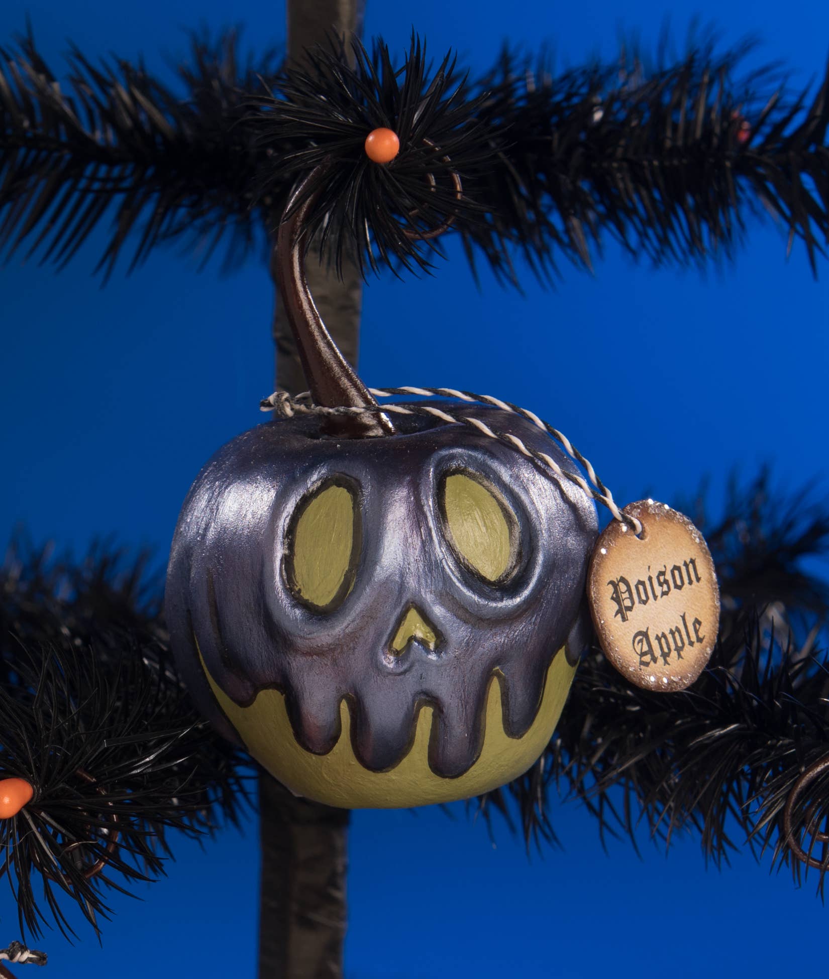 Green Apple With Purple Poison Ornament Mini