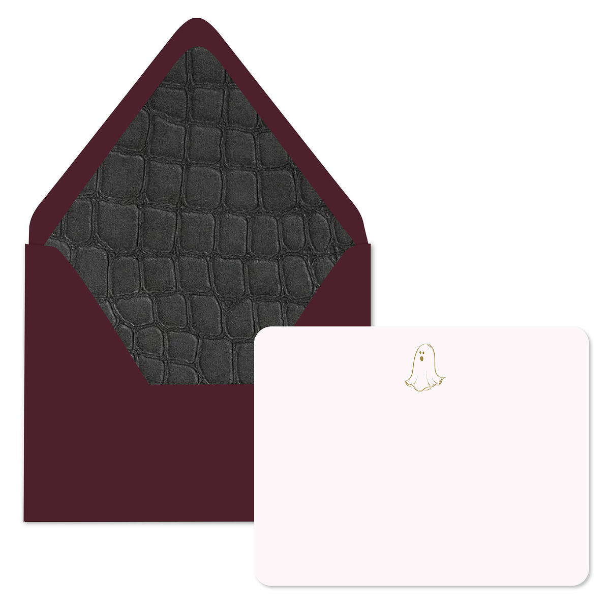 Foil Stamped Stationery Set - Gothic Ghost