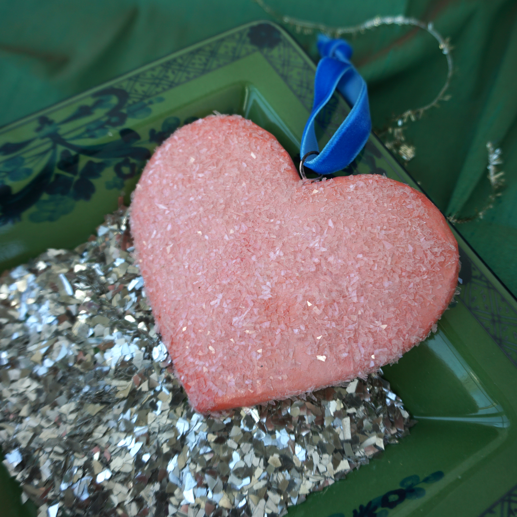 Paper Mache Heart- Pink