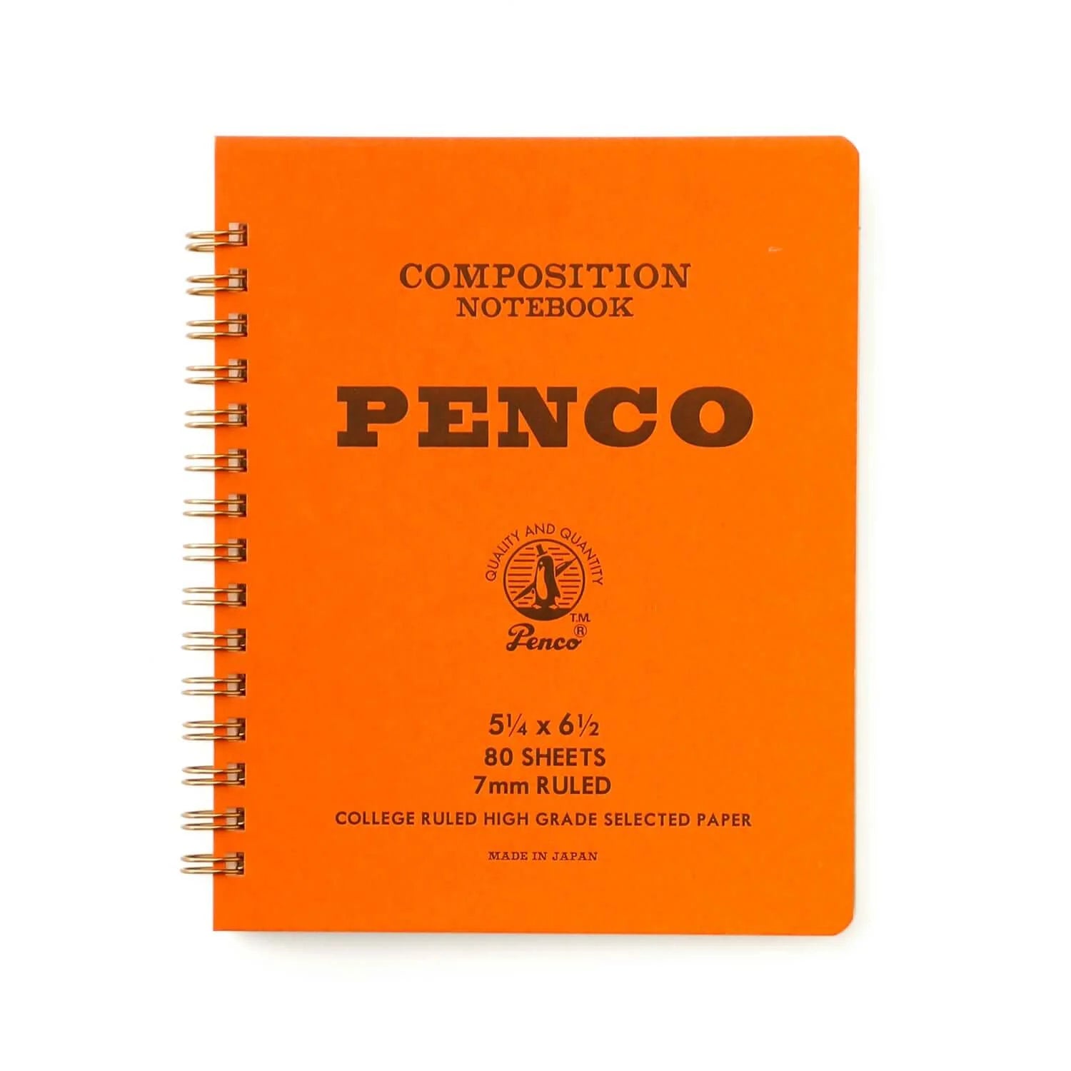 Penco Ruled Coil Notebook - M Orange