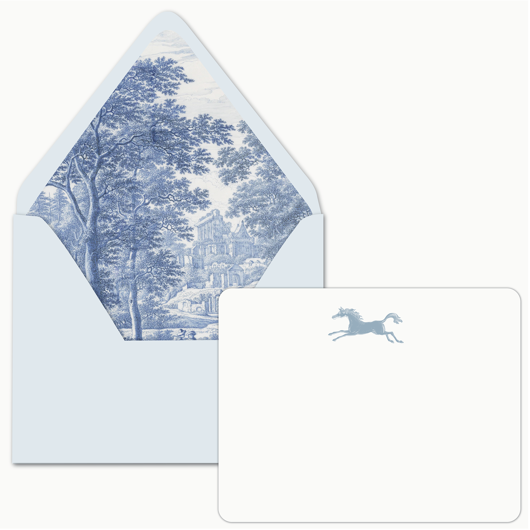 Foil Stamped Stationery Set - Leaping Horse