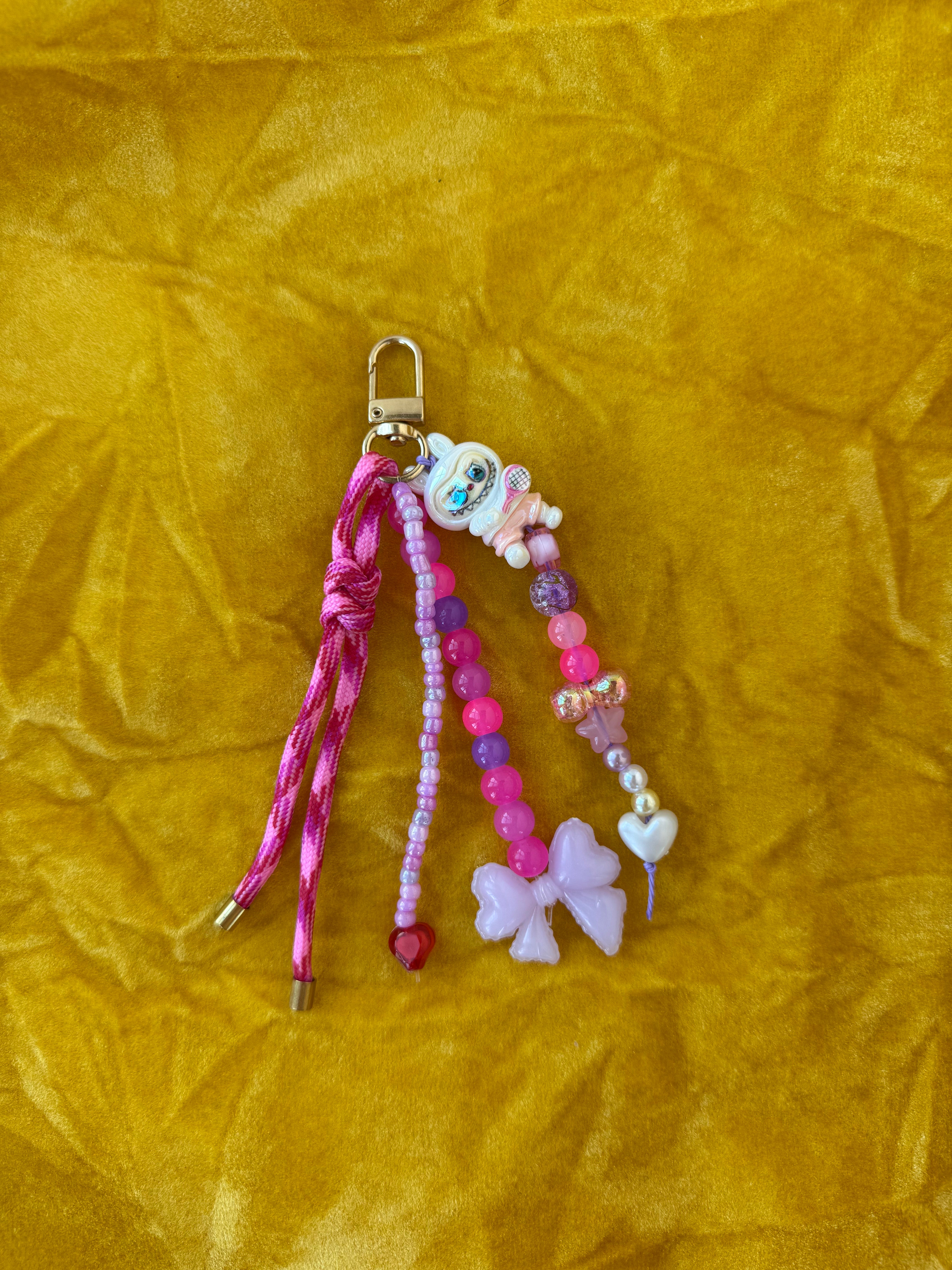 Sweet and Kind Bag Charm - Labubu pink