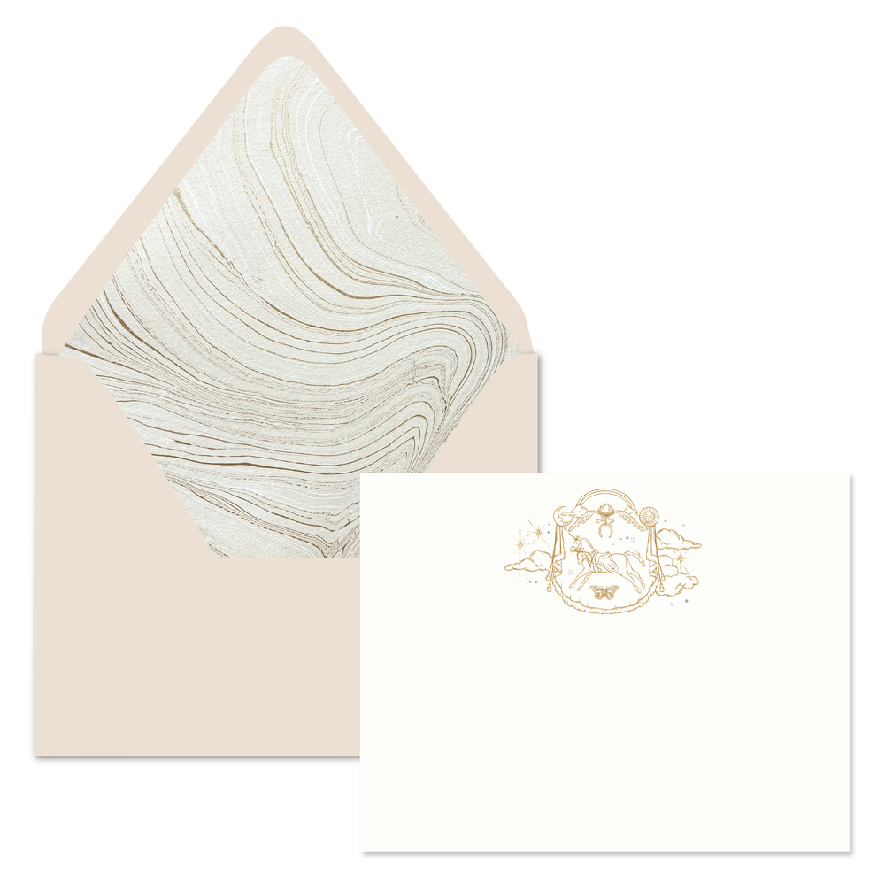 Foil Stamped Stationery Set - The Curtain