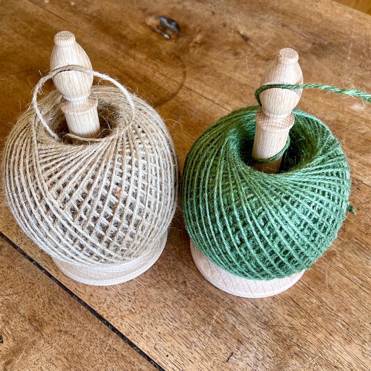 Oak Bishop Twine Tidy with Cutter and Twine (Made in Britain)