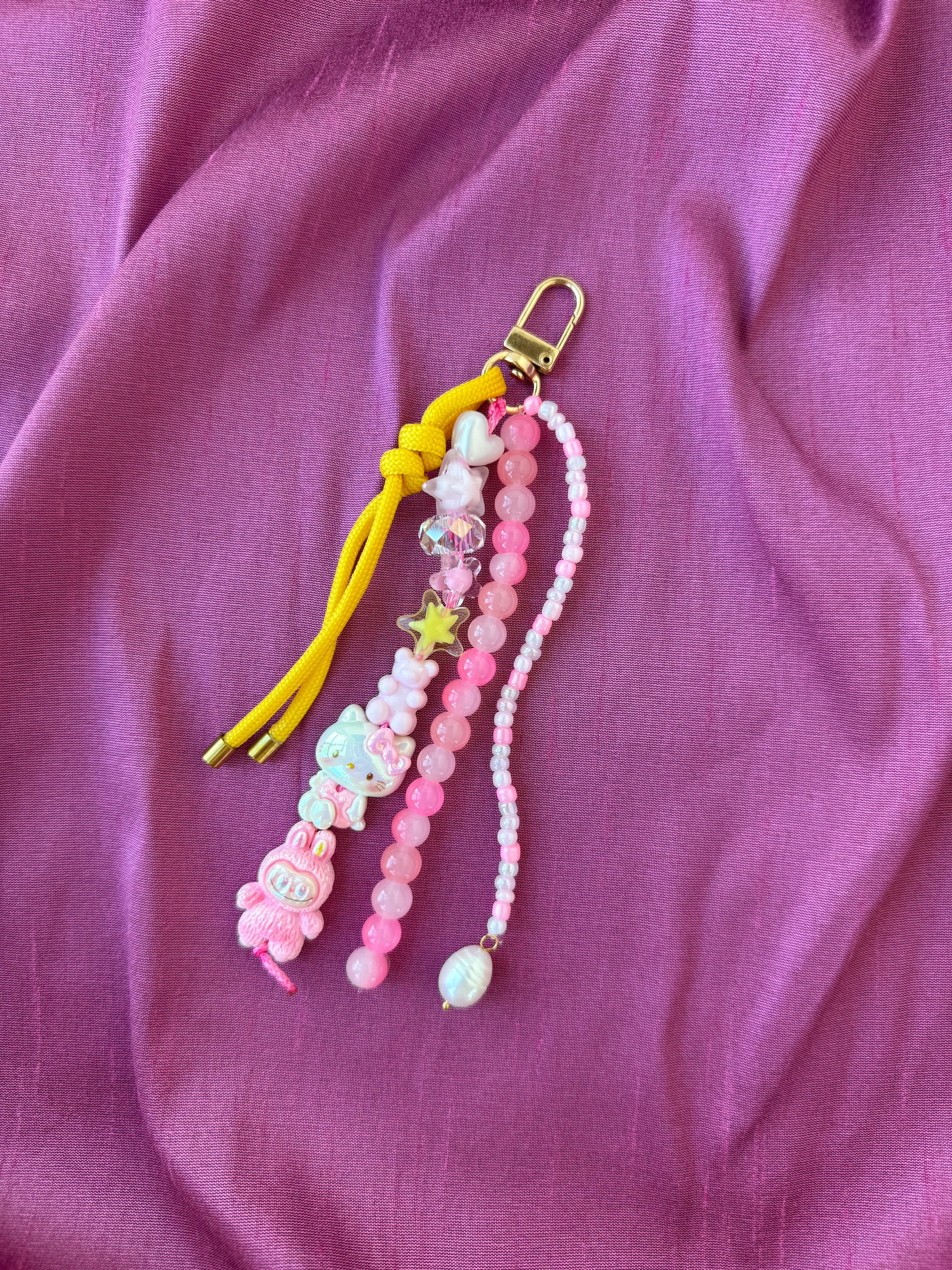 Sweet and Kind Bag Charm - pink pals