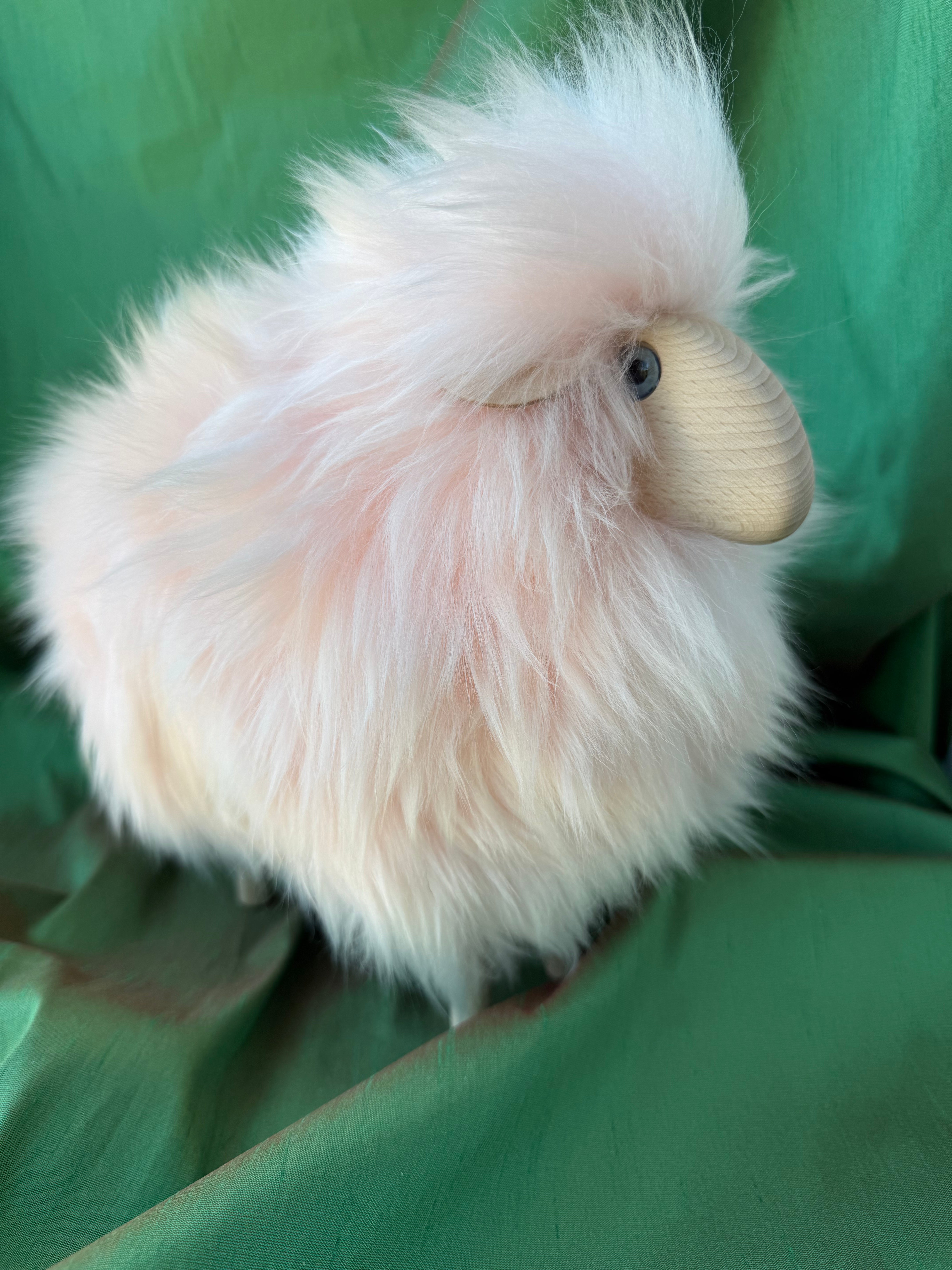 Little Lamb, Pink Fur, Beech Wood | Meier, Germany