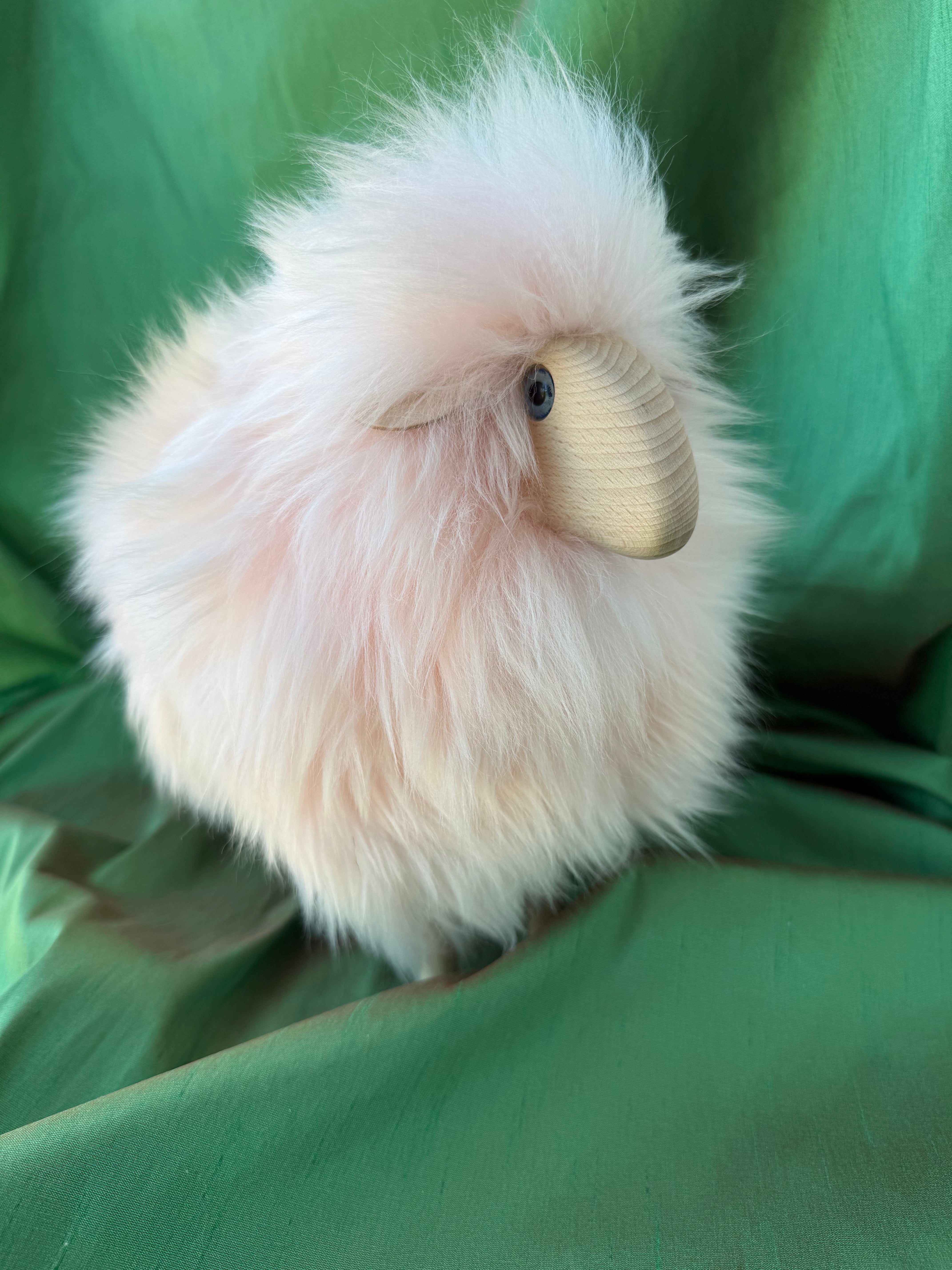 Little Lamb, Pink Fur, Beech Wood | Meier, Germany