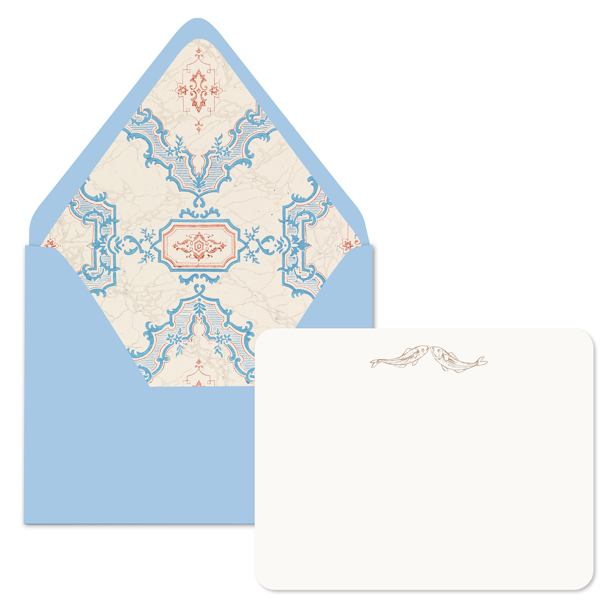 Foil Stamped Stationery - Smooching Sardines
