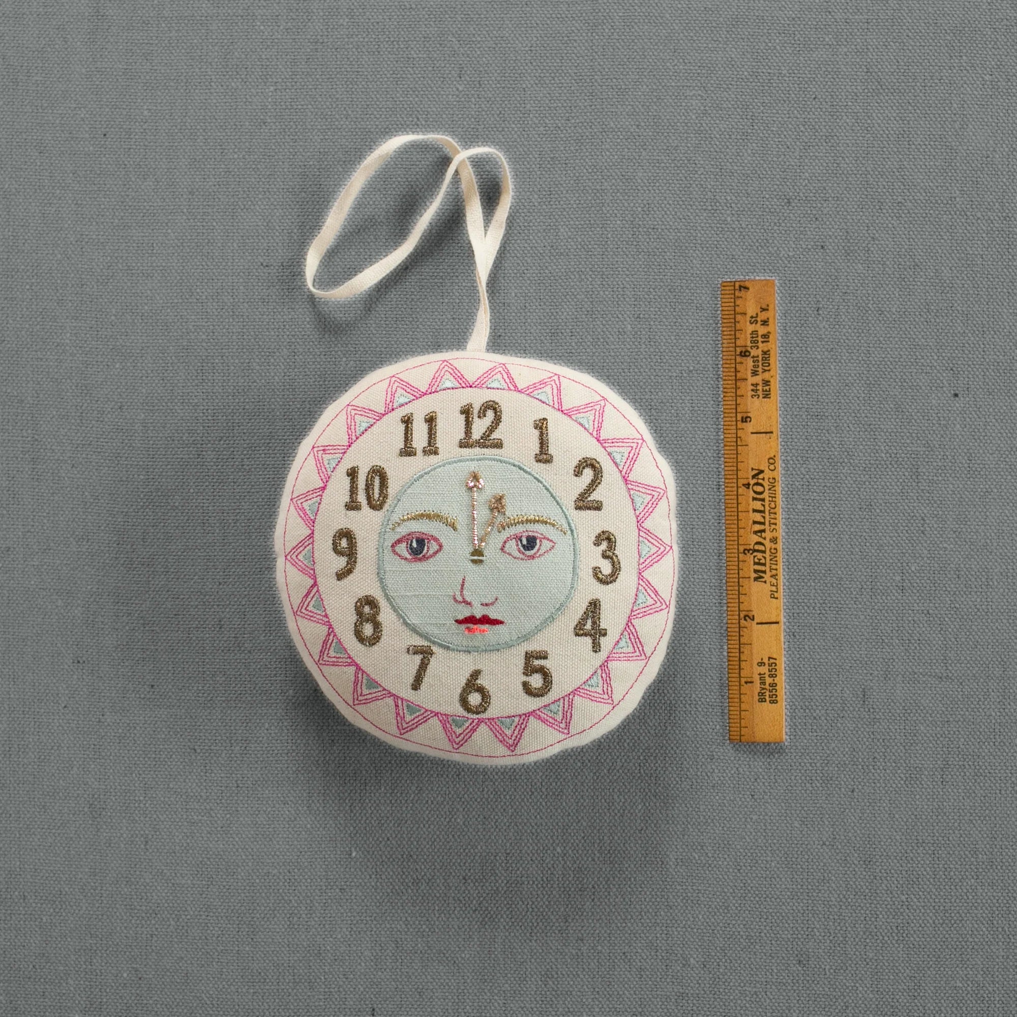 Skippy Cotton Clock Face Wall Hanging