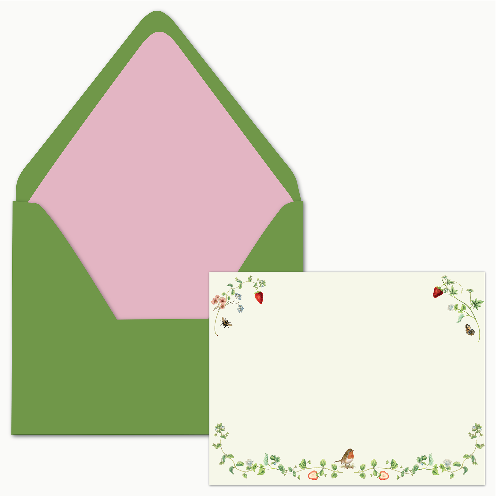 Collage Stationery Set- Strawberry Field