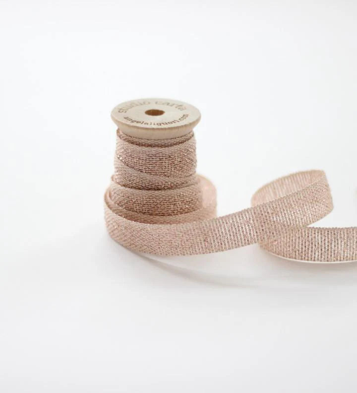 Carta 5 Yards Cotton Wood Spool Ribbon Metallic